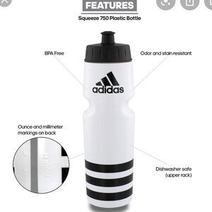 3 left! NWT Adidas 750 Squeeze Water Bottle